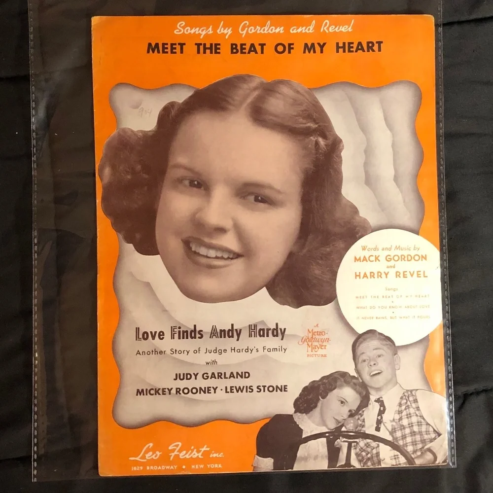 LOVE FINDS ANDY HARDY Sheet Music "Meet The Beat Of My Heart" Judy Garland - Picture 1 of 5